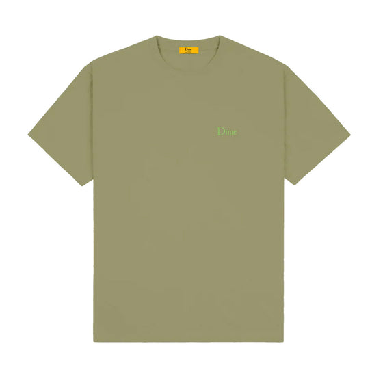 Dime Classic Small Logo Tee - Army Green - Medium