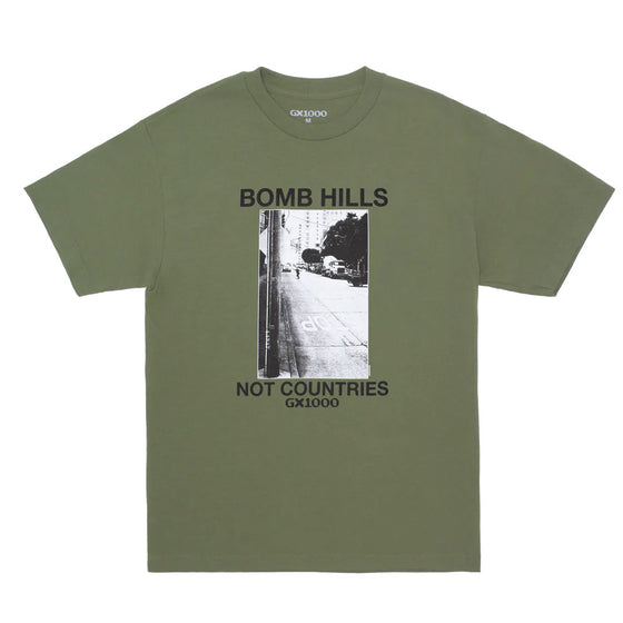 GX1000 Bomb Hills Not Countries Tee - Army - XL