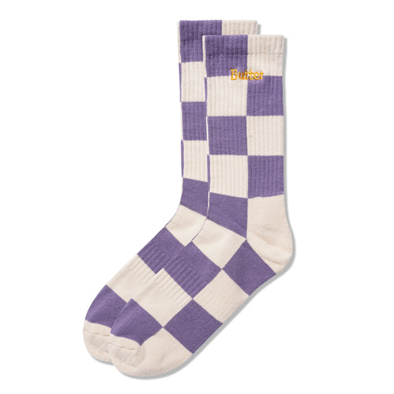 Butter Goods - Checkered Sock - Lavender/Cream