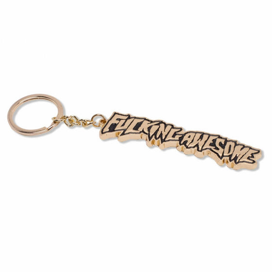 Fucking Awesome Gold Stamp Keychain