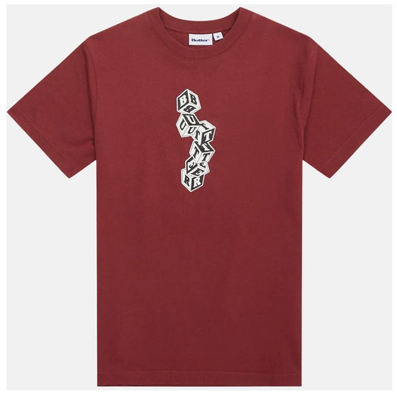 Butter Goods - Cubes Tee - Maroon - Large