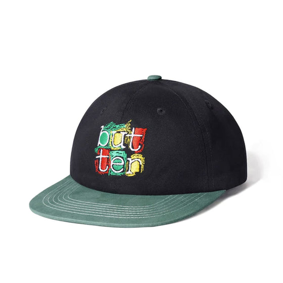 Butter Goods Scribble 6-Panel Cap - Black/Sage