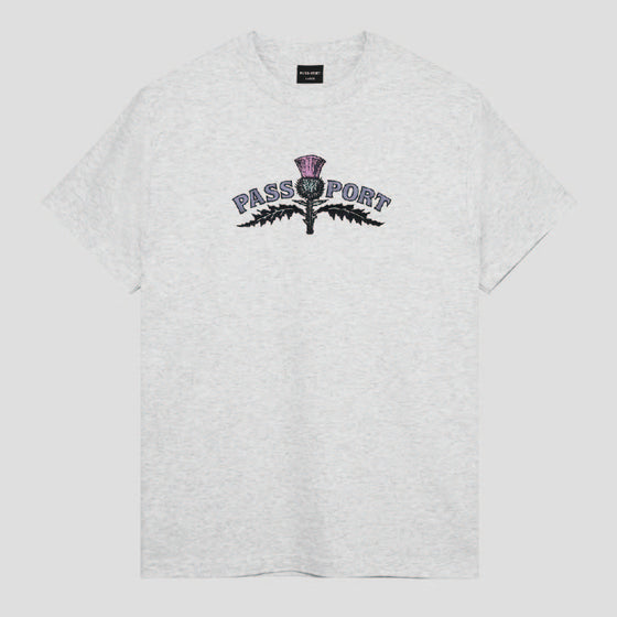 Pass~Port Thistle Embroidery Tee - Ash - XL