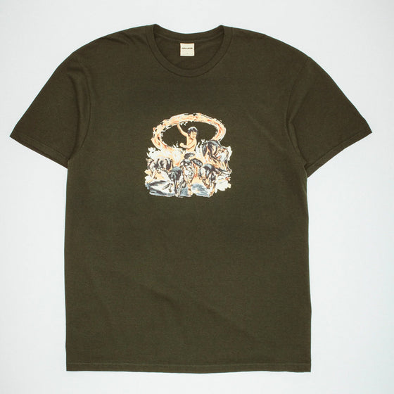 Fucking Awesome Fire Child Short Sleeve Tee - Forest Green - medium