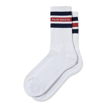  Fat Stripe Socks (White/Black/Red)