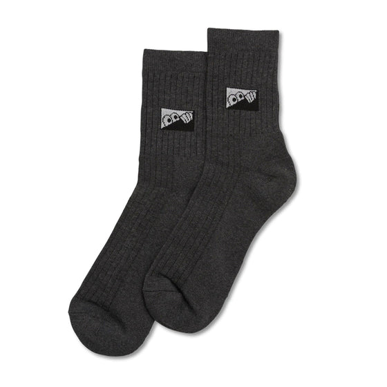 Last Resort AB Heel Tab Dress Socks (Grey Melange) - US 10-12