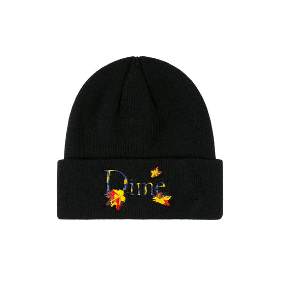 Dime Classic Leaf Fold Beanie - Black