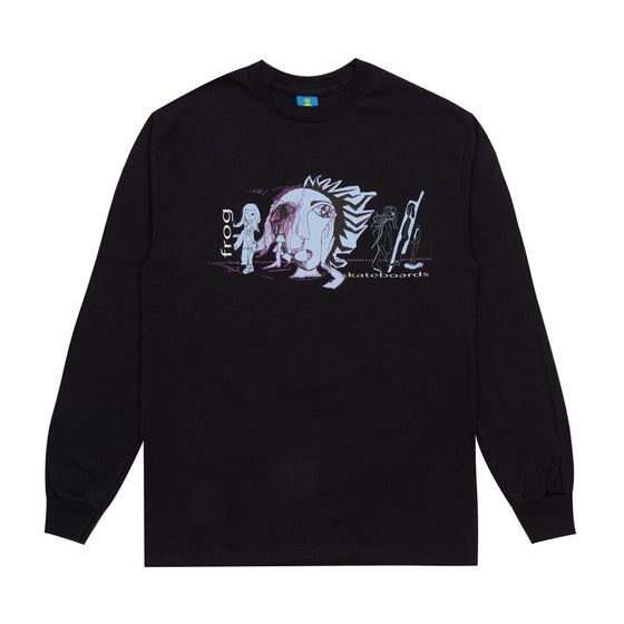 Frog Screamers Longsleeve Tee - Black - XL