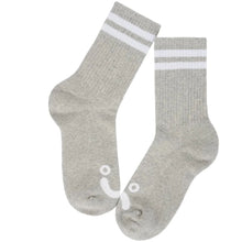  Polar Rib Socks | Happy Sad - Heather Grey