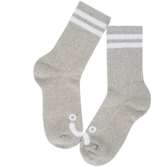 Polar Rib Socks | Happy Sad - Heather Grey