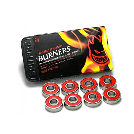 Spitfire Burner Skateboard Bearings - Red Shield