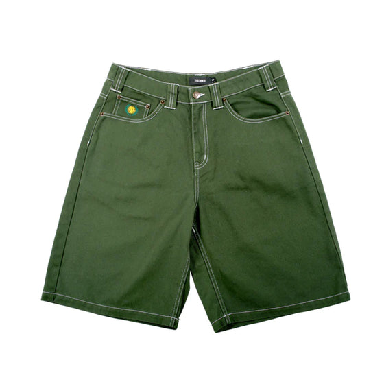 Theories Plaza Denim Shorts - Hunter Green - size 34