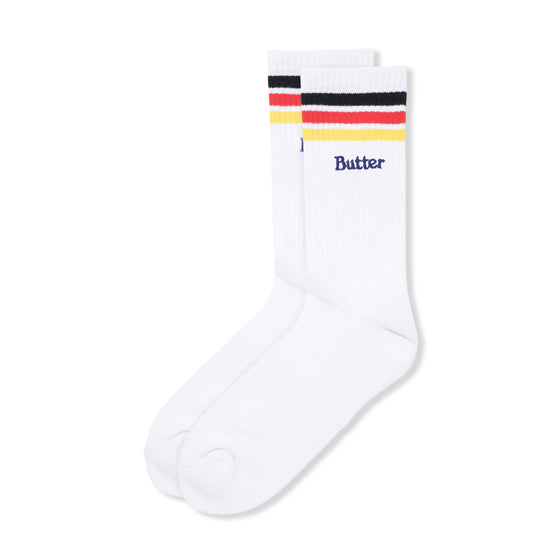 Butter Goods - Stripe Socks - White