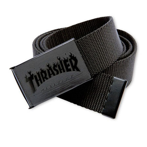 Thrasher Flames Web Belt - Black