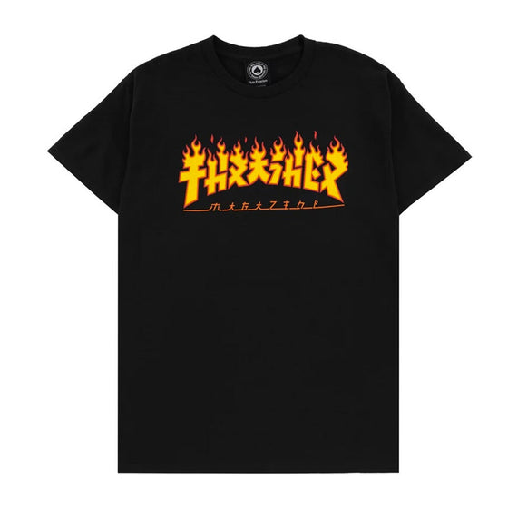 Thrasher Godzilla Flame Tee Black - XL