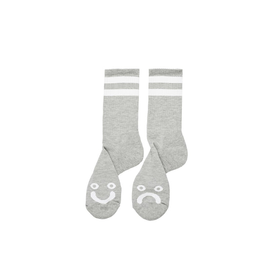 Polar Happy Sad Socks - Heather Grey - (39-42)