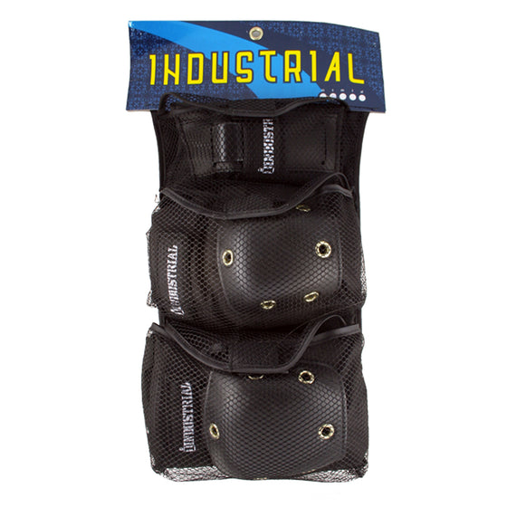 Industrial Pad Set (Knee, Elbow, Wrist) - Blk/Blk