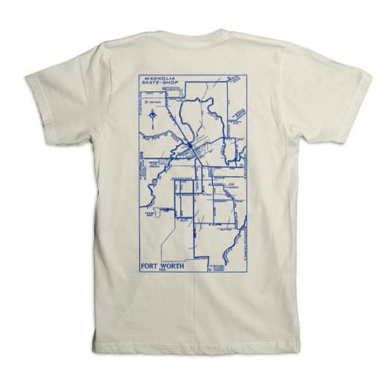 Magnolia Map Tee - Off White/Navy