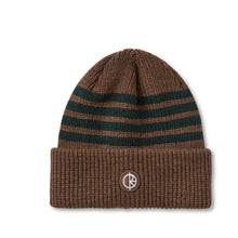  Polar Stripe Merino Beanie (Brass / Dark Green) - O/S
