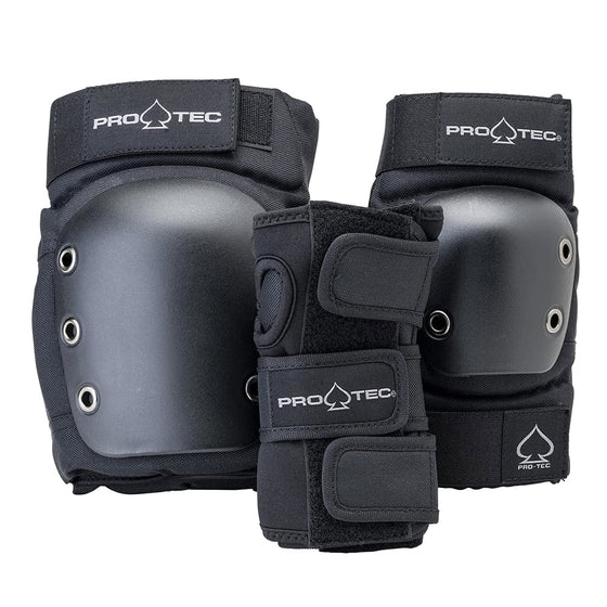 Pro-Tec Junior 3-Pack Pad Set - Black - Youth Medium