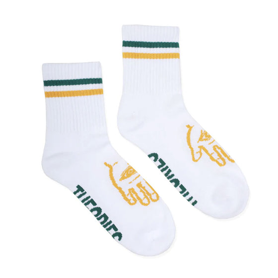 Theories Mystic Half Crew Sock - White/Alpine