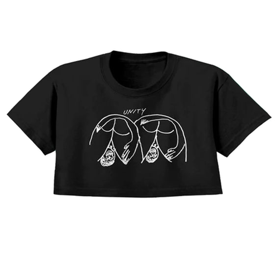 Unity Buds Crop Top Tee - Black - Small